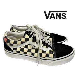 Vans Old Skool Checkerboard Black Cream Women's Men's Sneakers 7.5